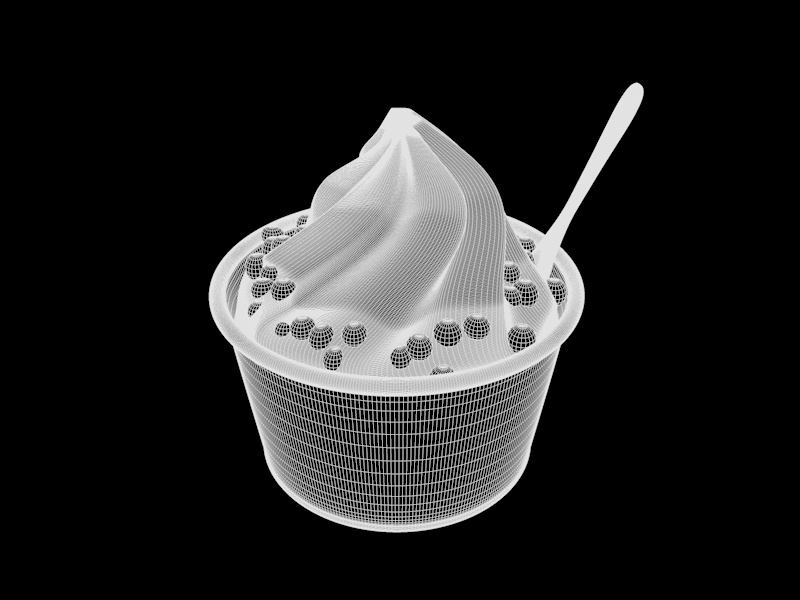 3d ice cream jug