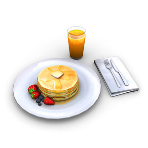 3d model pancakes