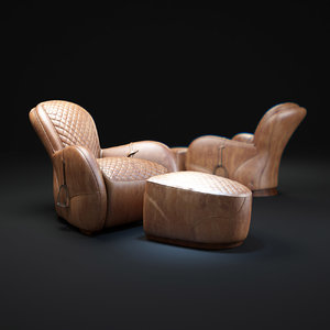 3d equestrian-saddle-chair model