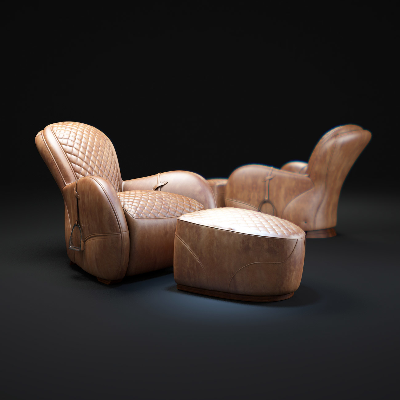 3d Equestrian Saddle Chair Model