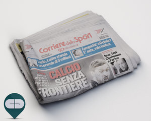 corriere sport newspaper 3d model