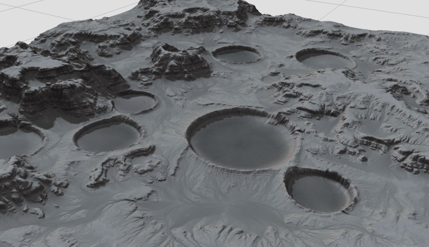 3ds max terrains moon