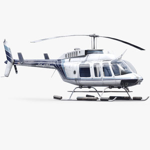3d model helicopter bell 206l