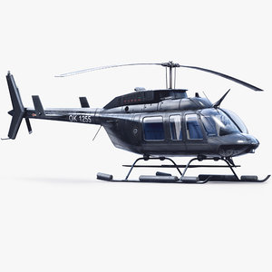 bell 206l helicopter 3d max