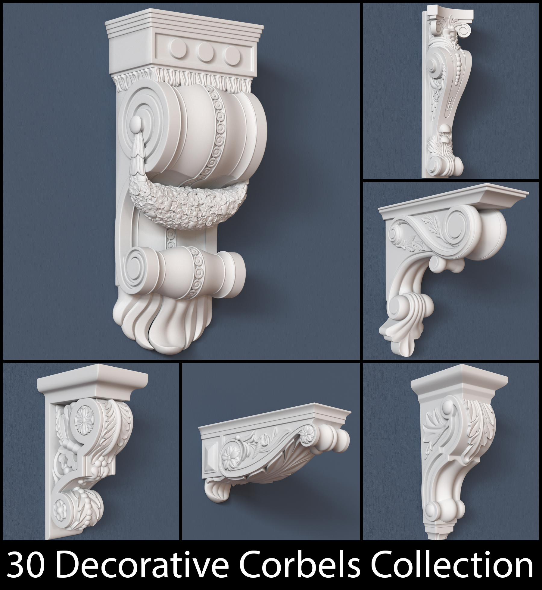 30 Corbels 3d Model