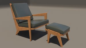 leather armchair drexel 3d max