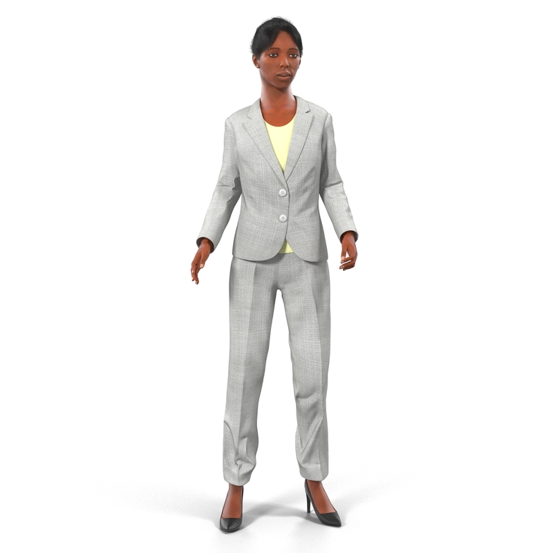 3d business woman african american