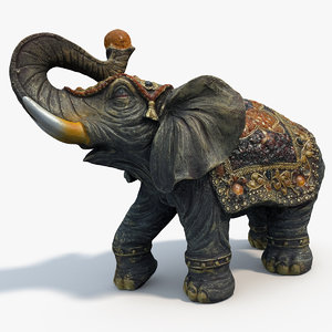 elephant statue 3d model