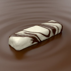 3d marbled chocolate bar model