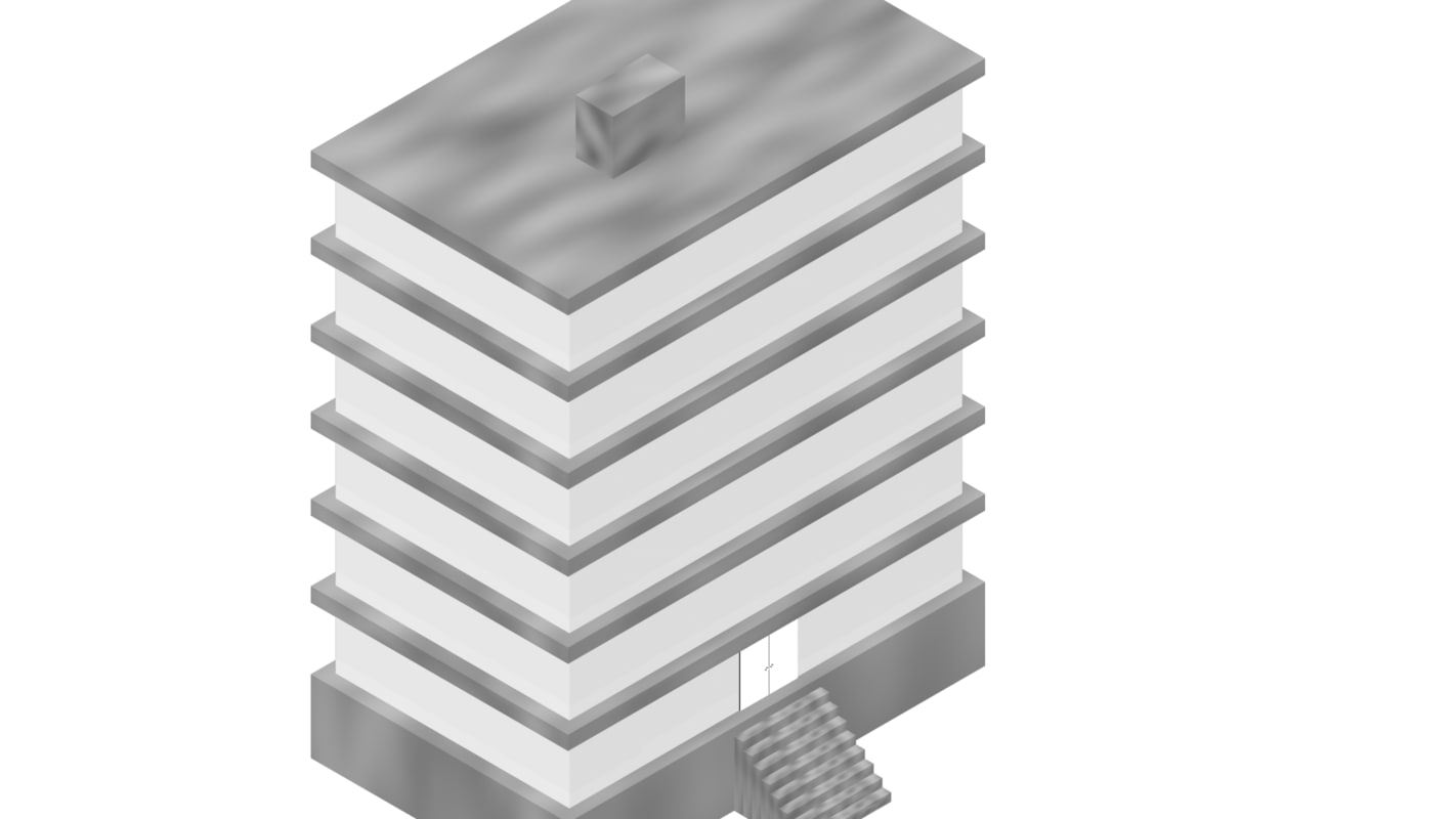 3d simple building model