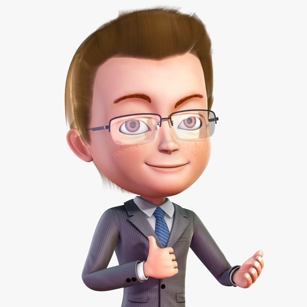 Modelo 3d Hombre De Negocios De Dibujos Animados Turbosquid
