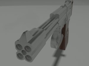 3d model pistola complex underwater