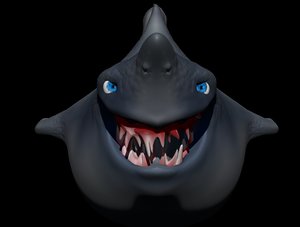 free obj model character shark