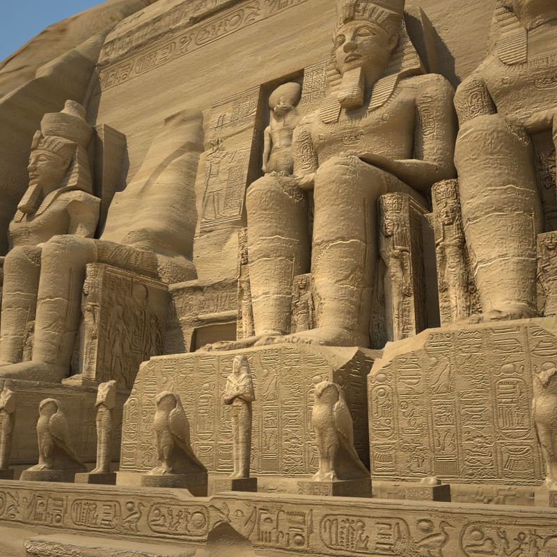 abu simbel m 3d max