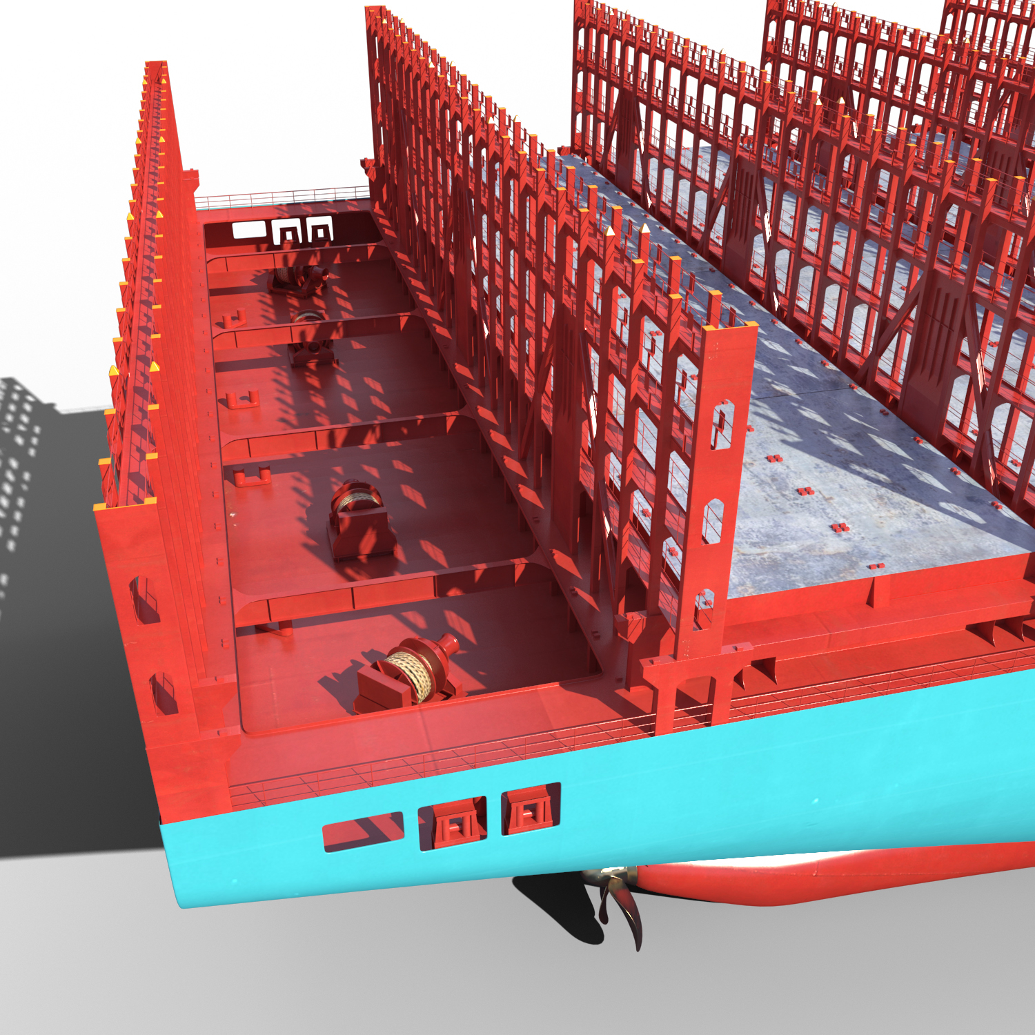 三e级集装箱船3d模型