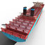 3ds max triple e class container ship