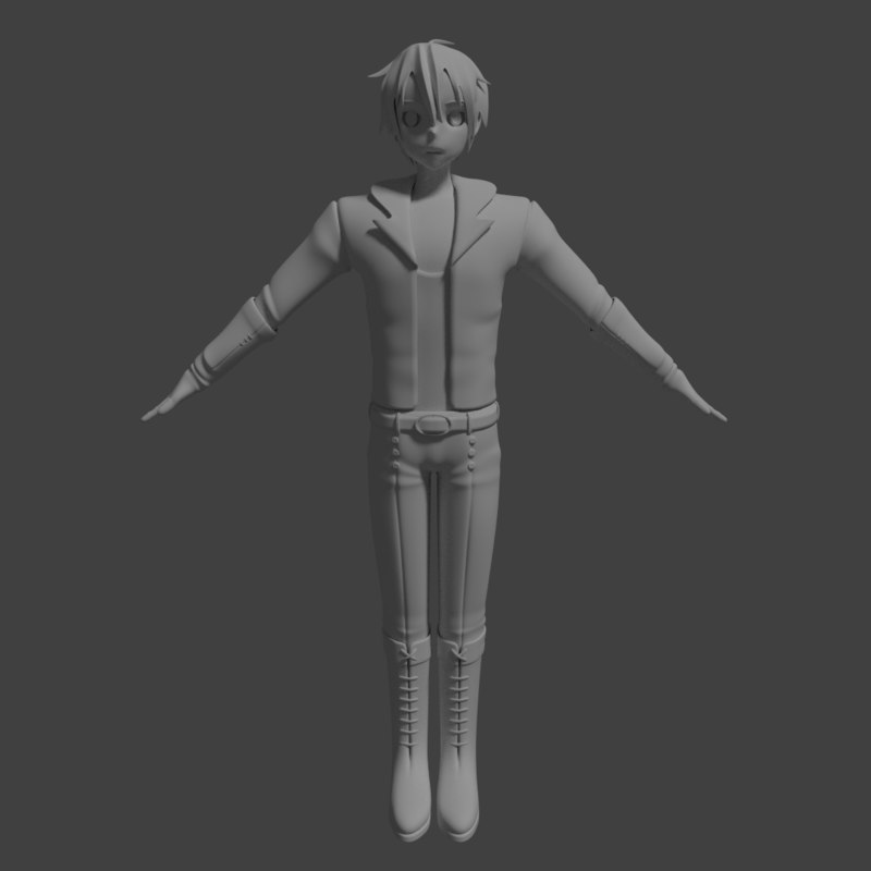 free blend model male manga character