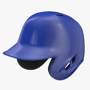baseball helmet blue sided 3d max