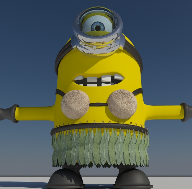 Hula Minion 3d 3ds