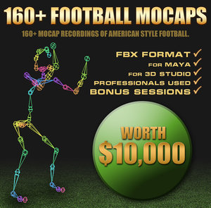 160+ Football Mocap Animations