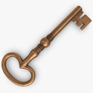 vintage key 3d model