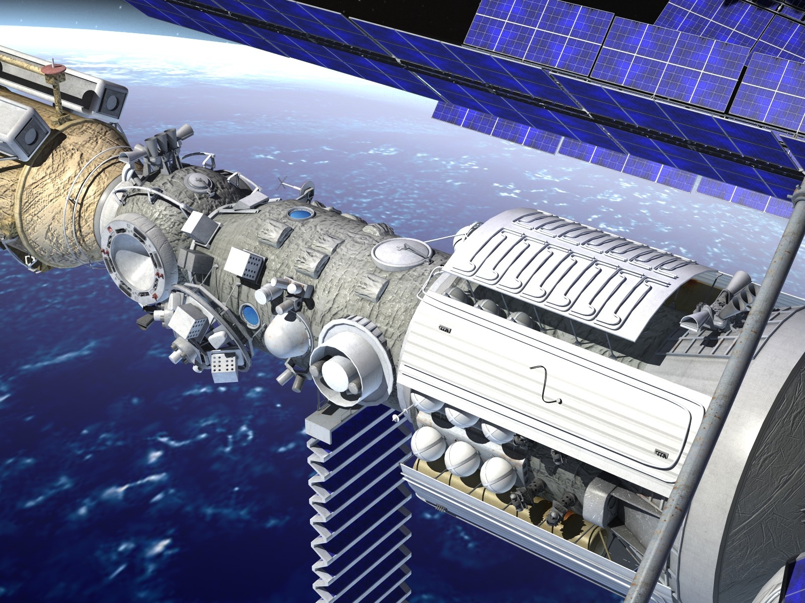 3d Station Space Complex Model