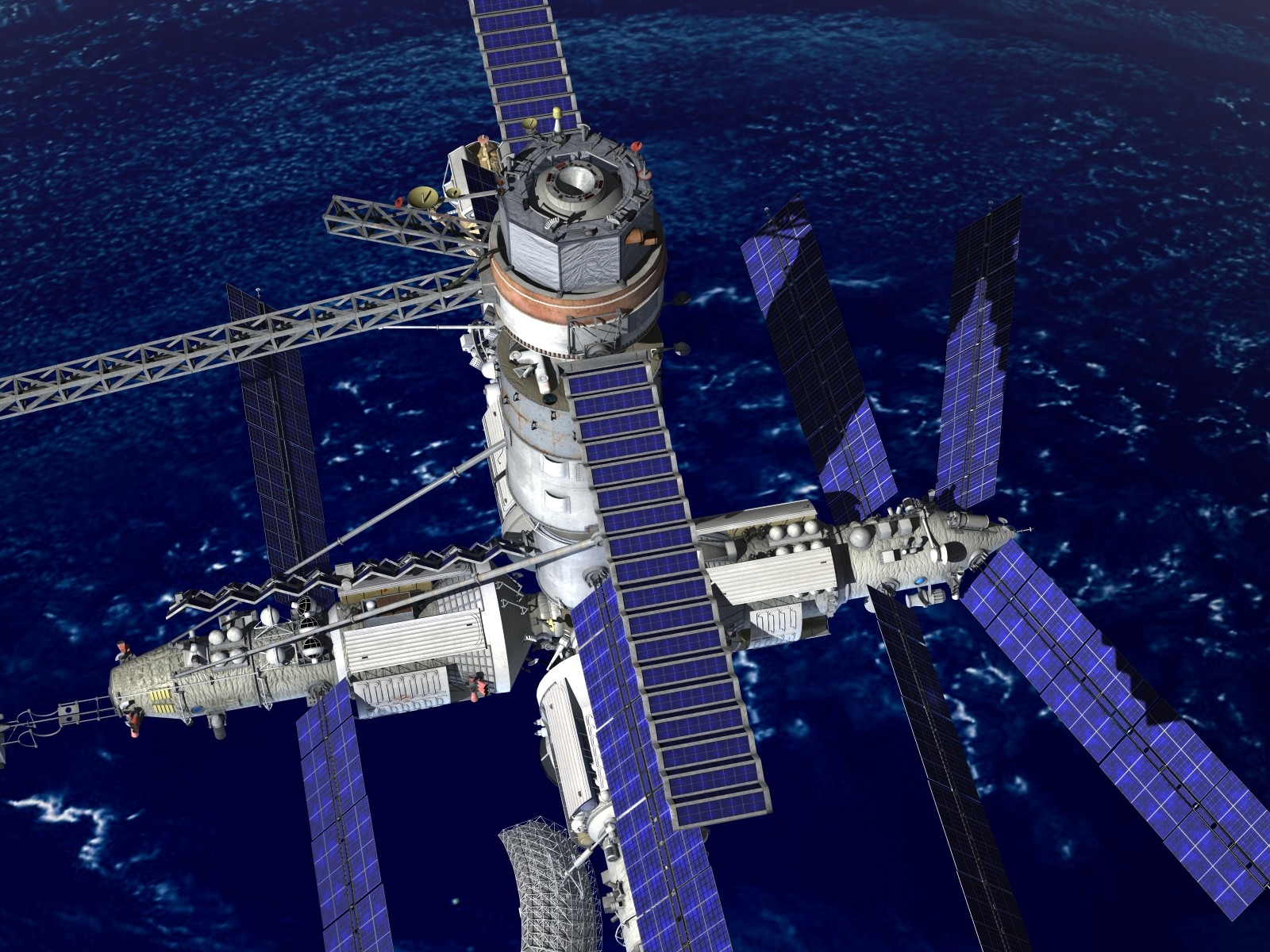 3d Station Space Complex Model