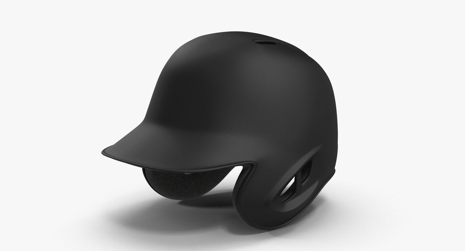 Download baseball helmet black matte 3d c4d