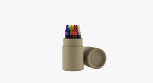 crayons 3d model