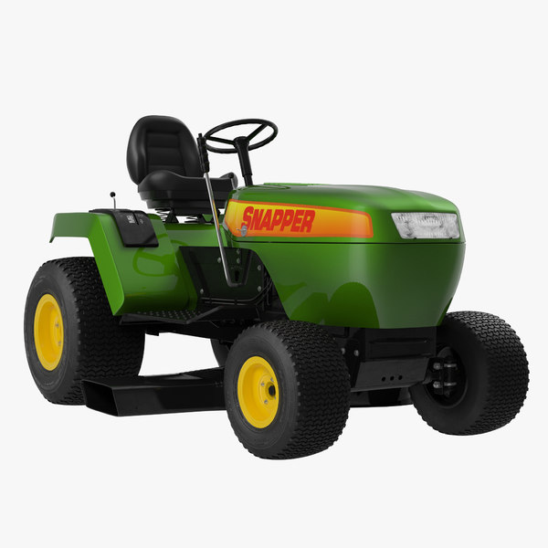 lawn tractor snapper rigged 3d model