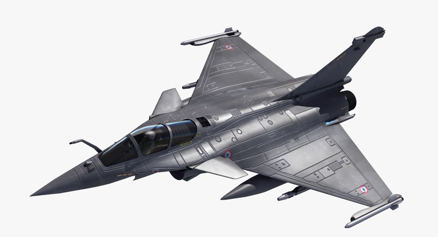 3d rafale c military fighter jet model