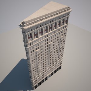 3d model flatiron building flat