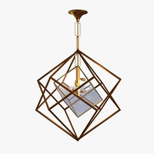 3d lamp light cubic chandelier