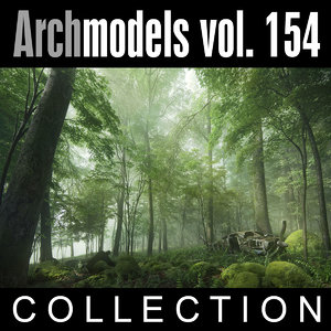 3d model of archmodels vol 154 plants trees