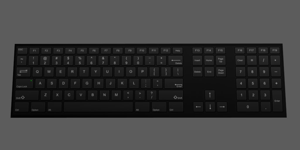  3d model computer keyboard 