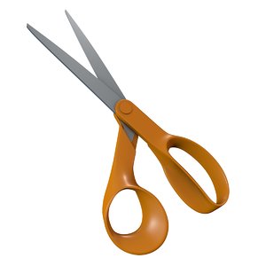3d model scissors blades cutting