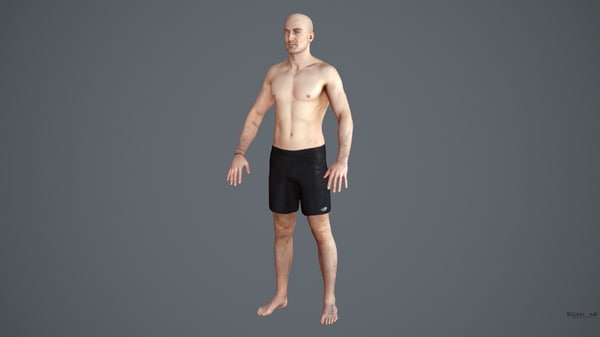 3d model of male body avatar scan