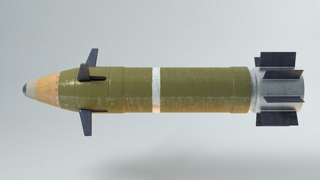 3d model guided artillery shell