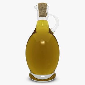 3d olive oil bottle model