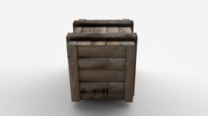 3d model wooden box