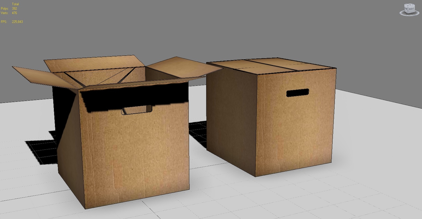 3d shipping box model