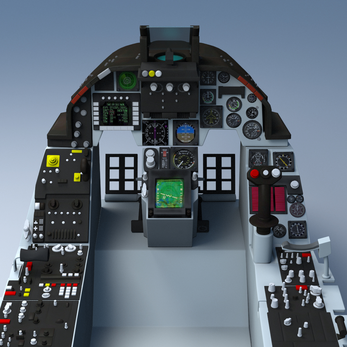 3d f16 cockpit