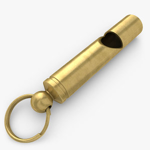 whistle 3 gold bronze 3d model