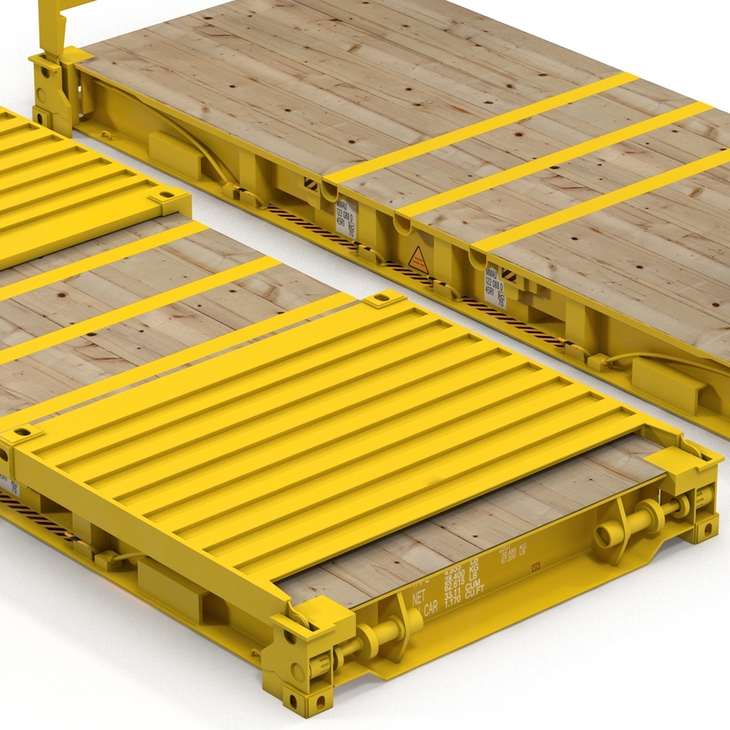 flat rack collapsible container 3d max