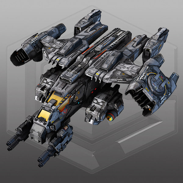 scifi dropship 3d max