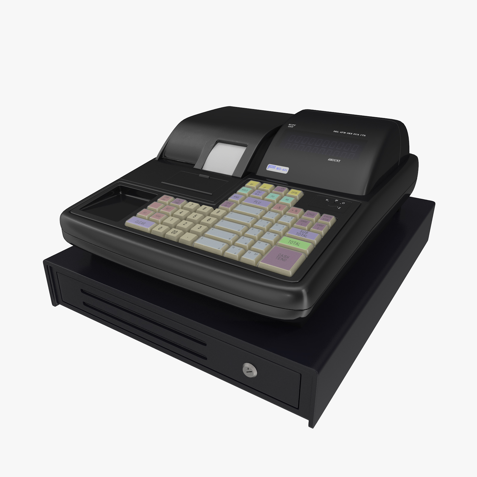 modern cash register 3d max