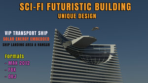 3d max sci-fi futuristic architecture building design