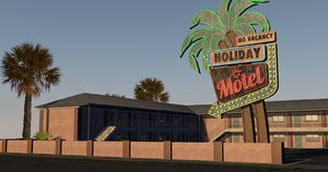 las vegas style motel 3d model