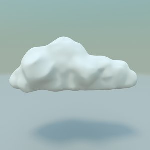 3d model cartoon style cloud background