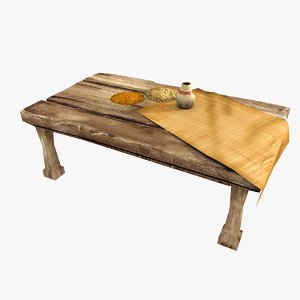 3d model old table